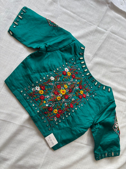 Blue Embroidered blouse