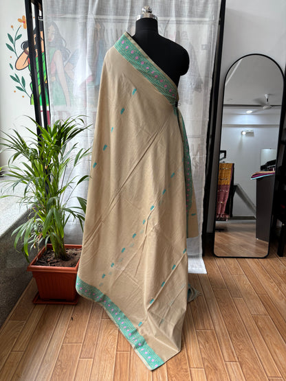 BEIGE MERCERISED SAREE