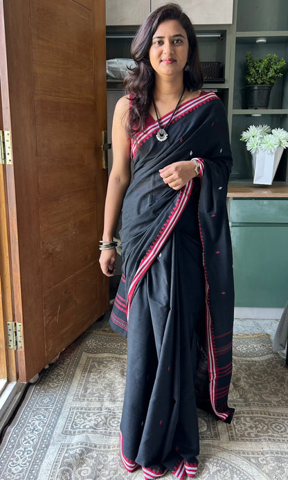 BLACK DHANIAKHALI SAREE