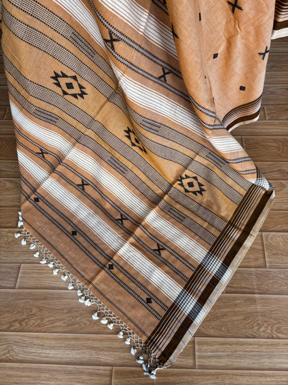 ORANGE BHUJODI SAREE
