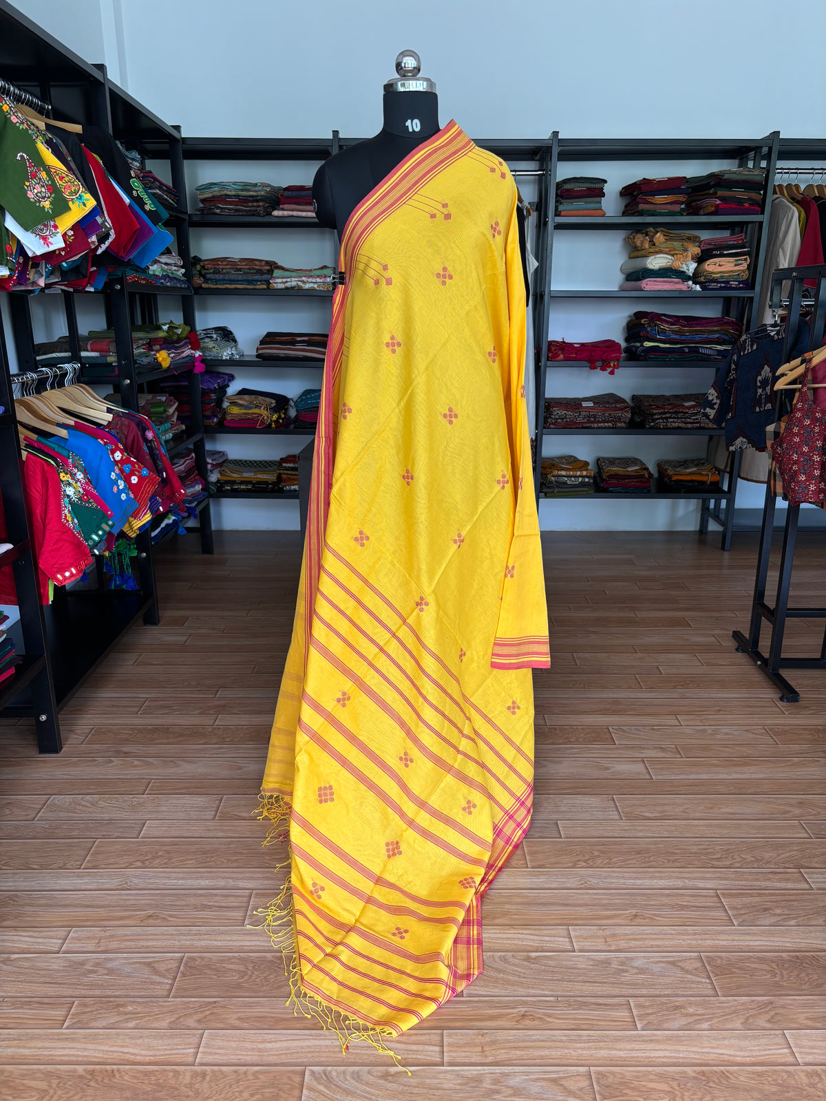 YELLOW BHUJODI SAREE