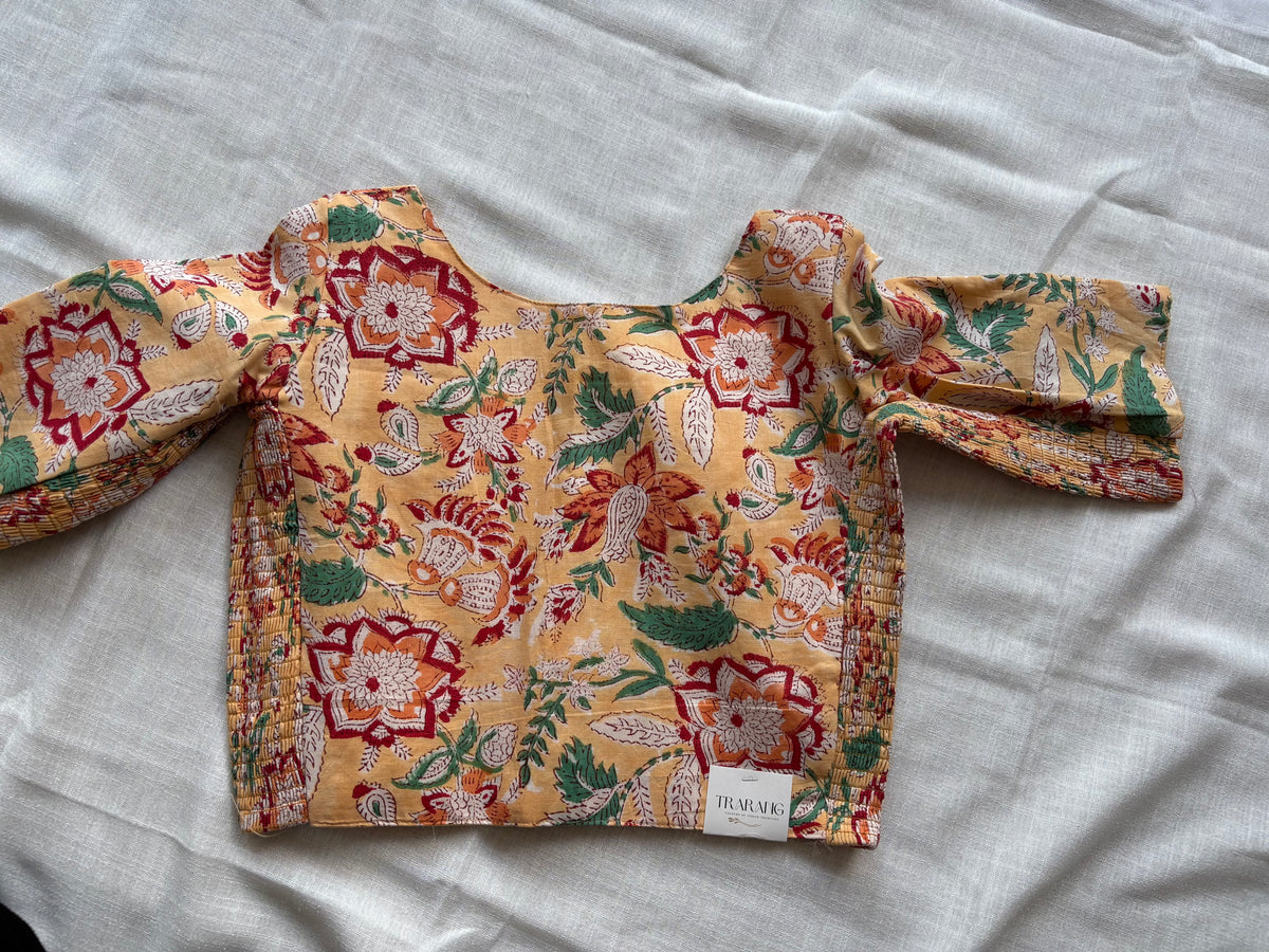YELLOW STRECHABLE BLOUSE