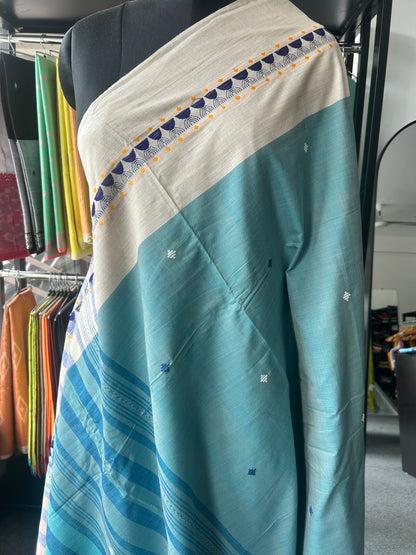 PASTEL GREEN DHANIAKHALI SAREE