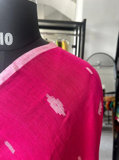 PINK MUL JAMDANI SAREE