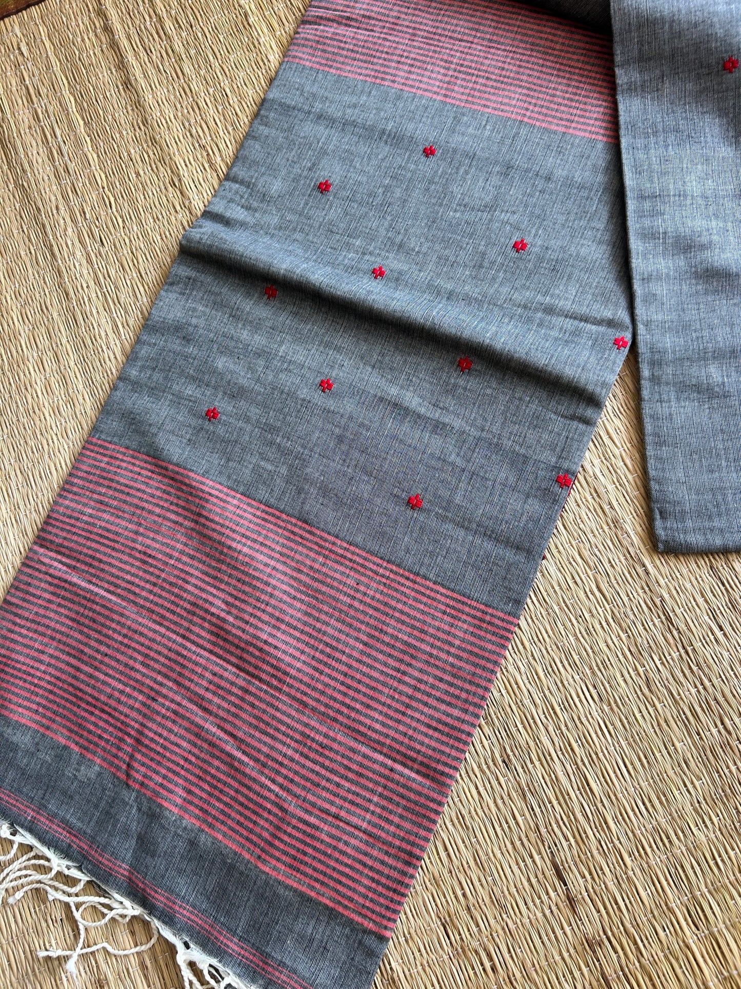 GREY JAMDANI SAREE