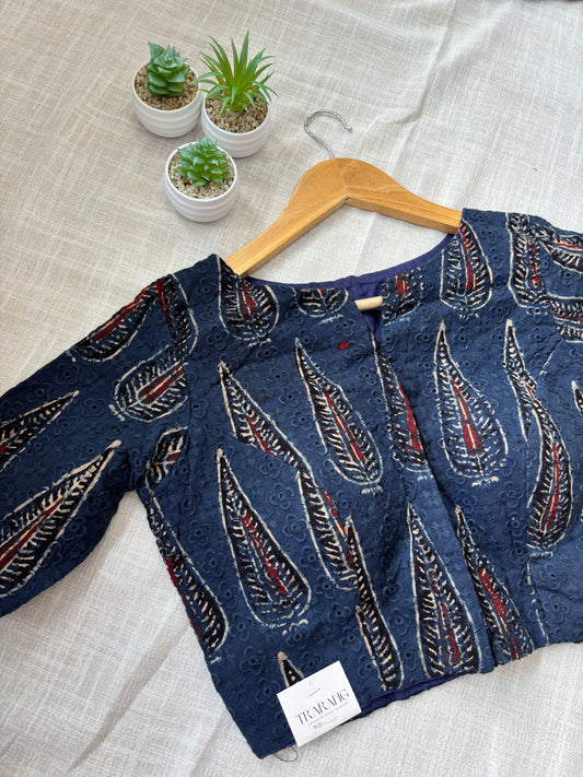 NAVY BLUE HAKOBA BLOUSE