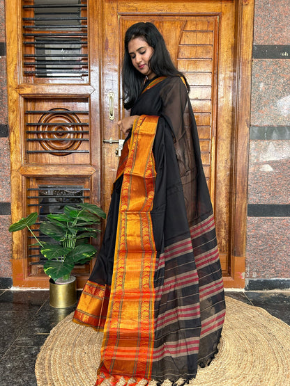 Black Narayanpet saree.
