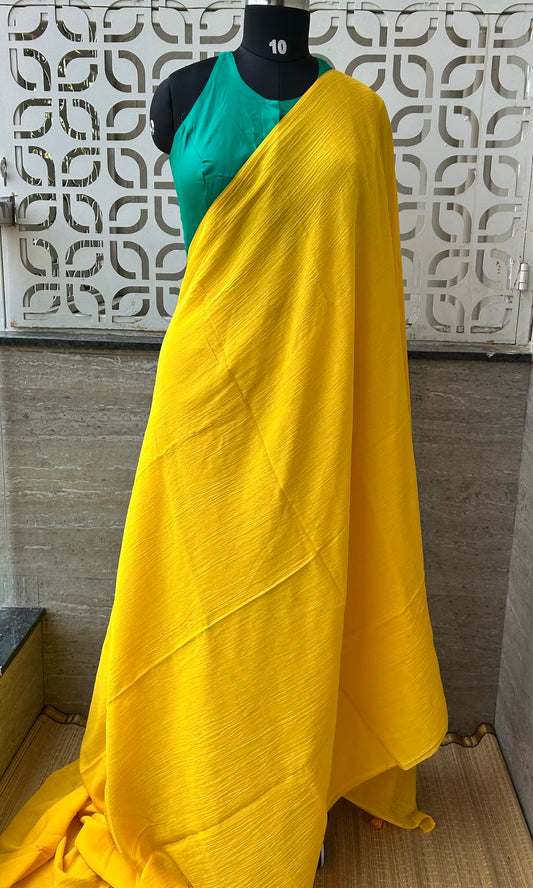 YELLOW MUL SAREE