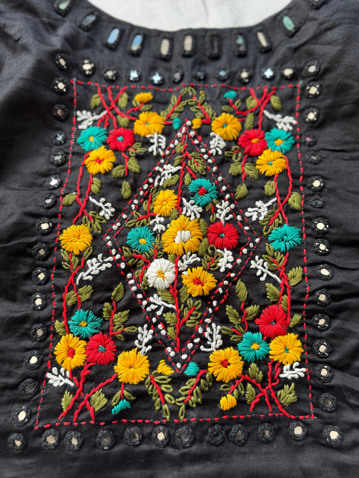 Black Embroidered blouse