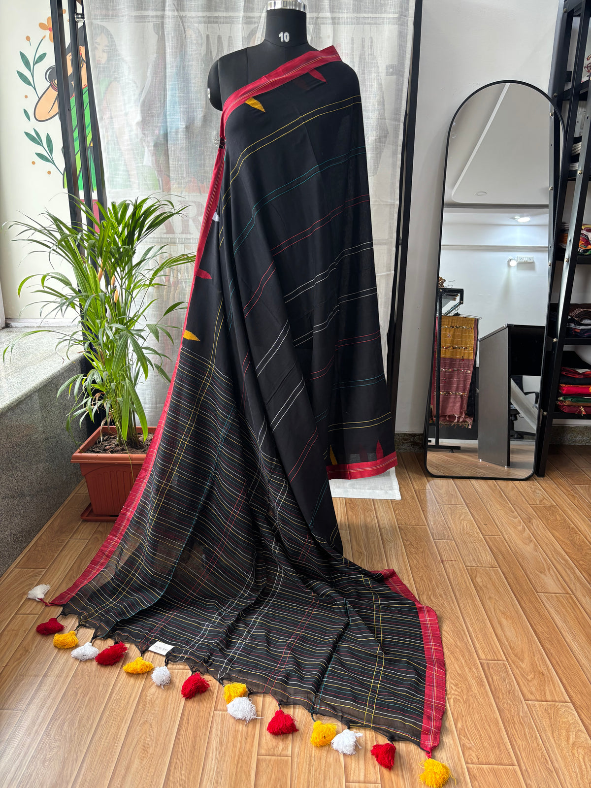 BLACK JAMDANI SAREE