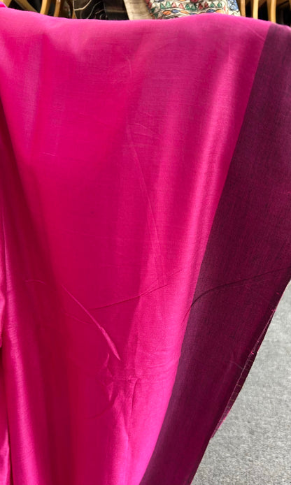 PINK MADHUBANI SILK SAREE