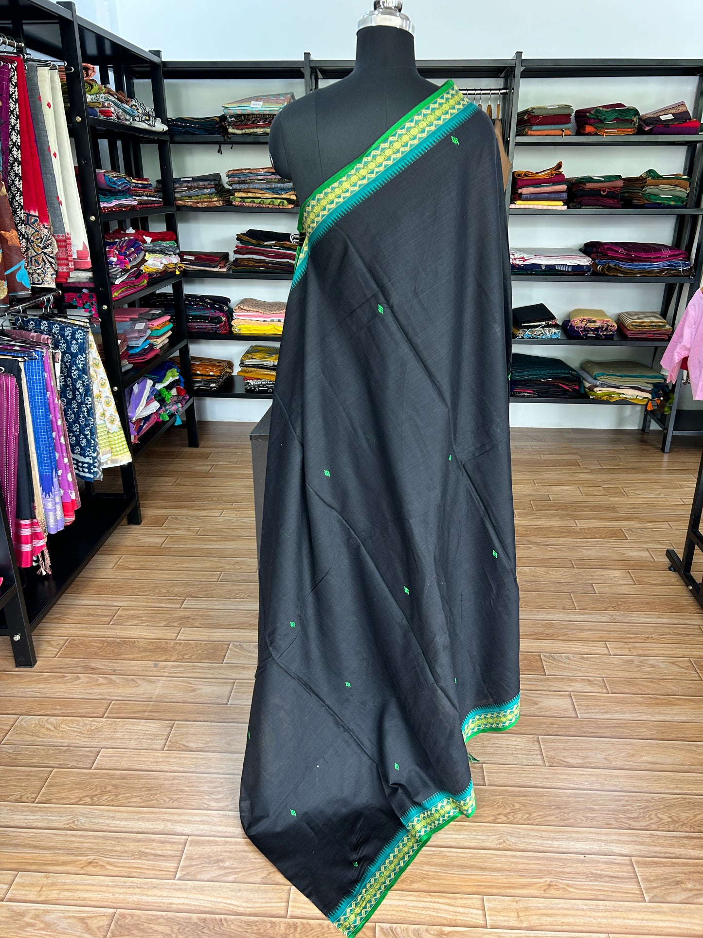 BLACK DHANIAKHALI SAREE