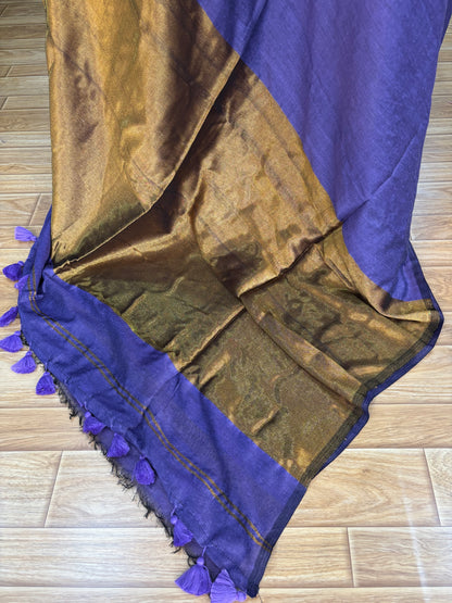 PURPLE ACRYLIC SAREE