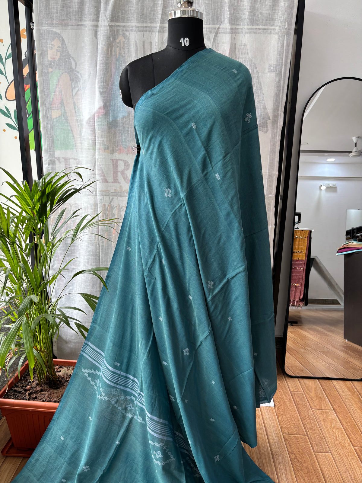 BLUE JAMDANI SAREE