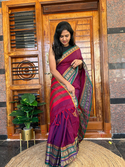 Pink NARAYANPET SAREE