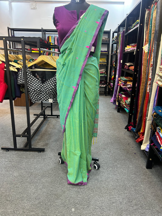 GREEN JAMDANI SAREE