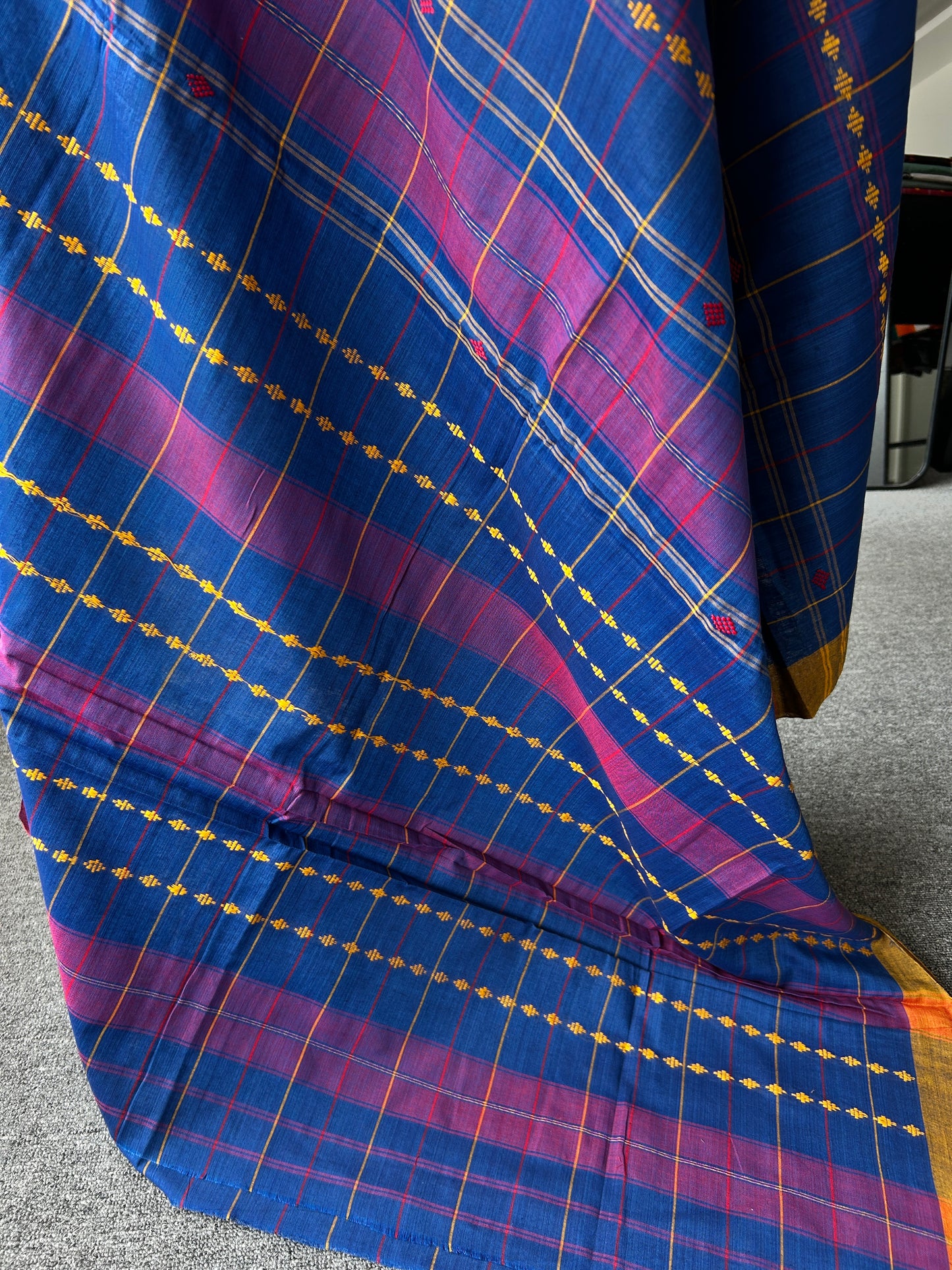 BLUE DHANIAKHALI SAREE