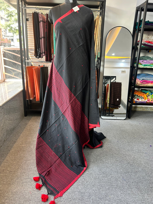 BLACK JAMDANI SAREE