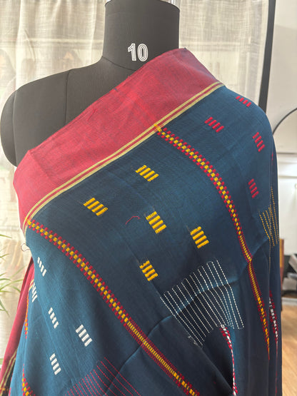 BLUE JAMDANI SAREE