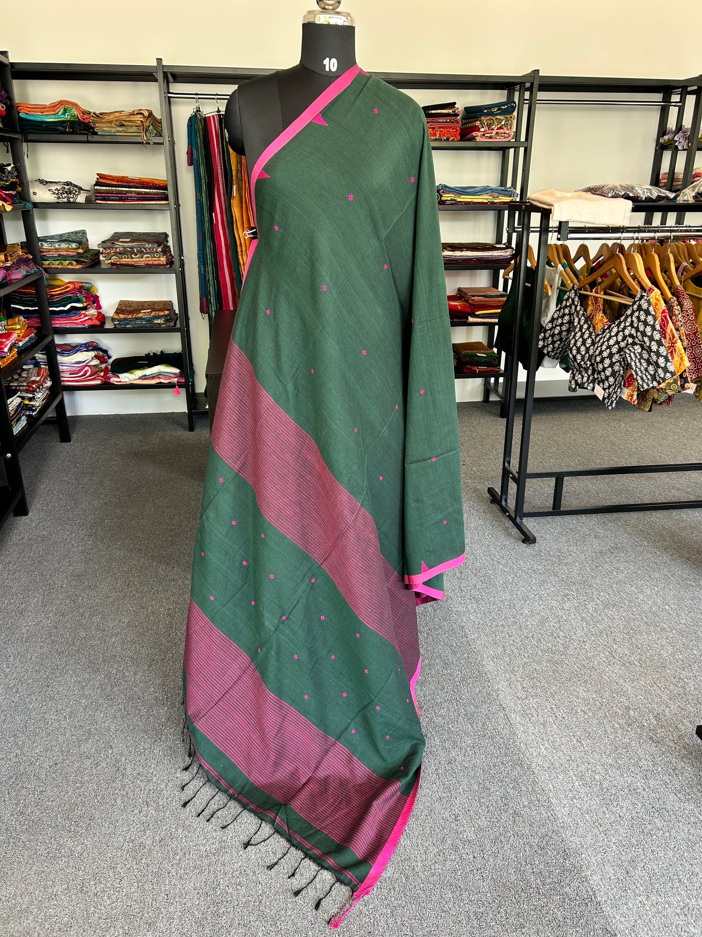 GREEN JAMDANI SAREE