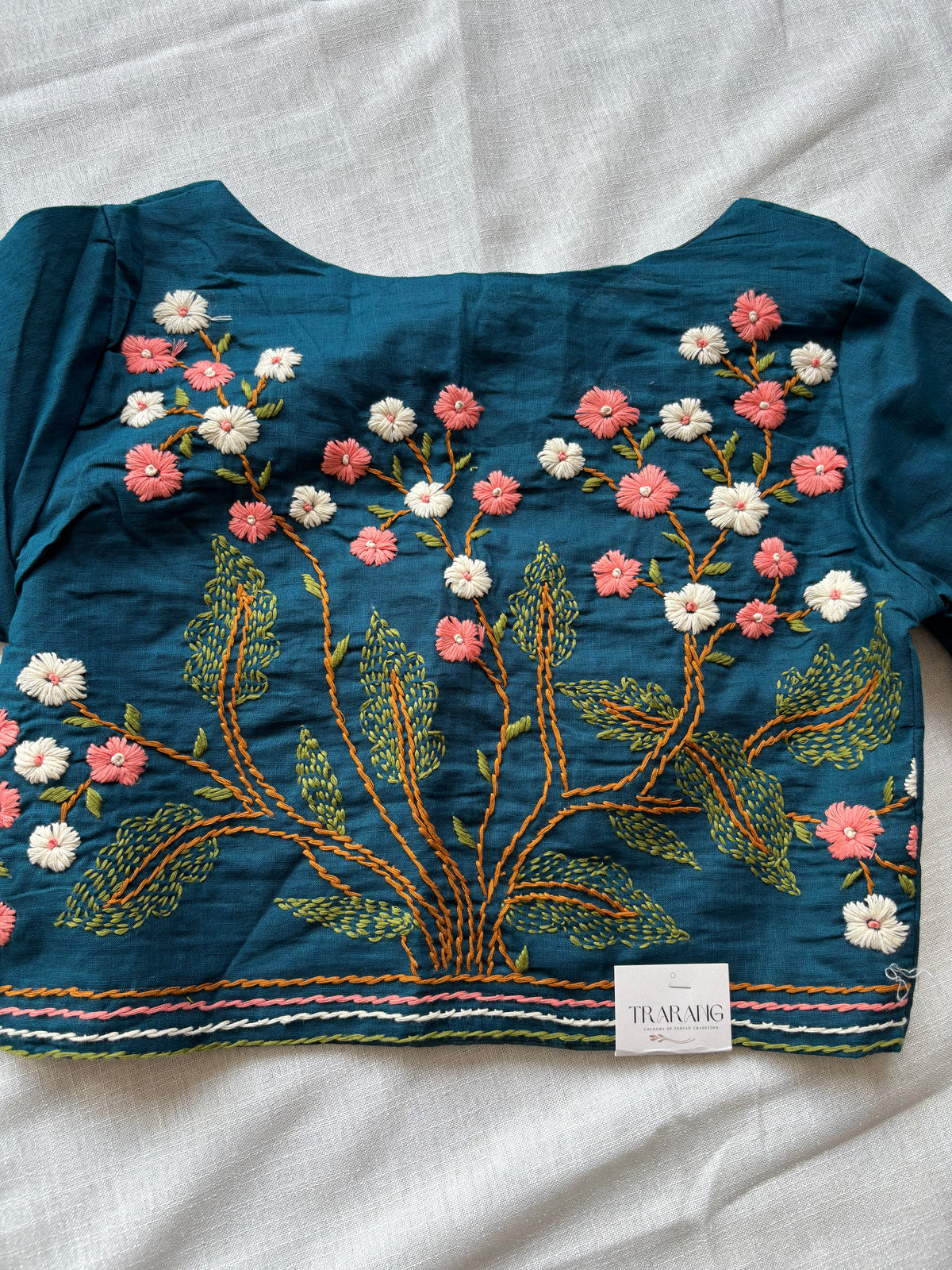 Green Embroidered blouse