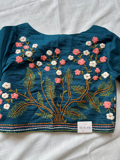 Green Embroidered blouse