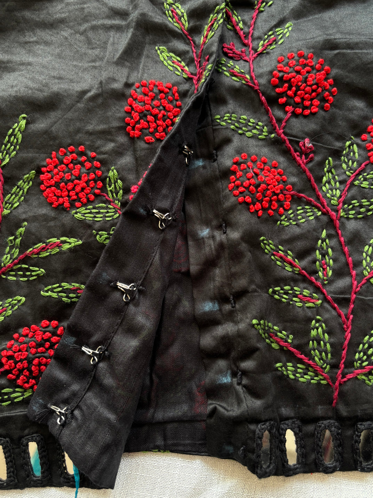 Black Embroidered blouse