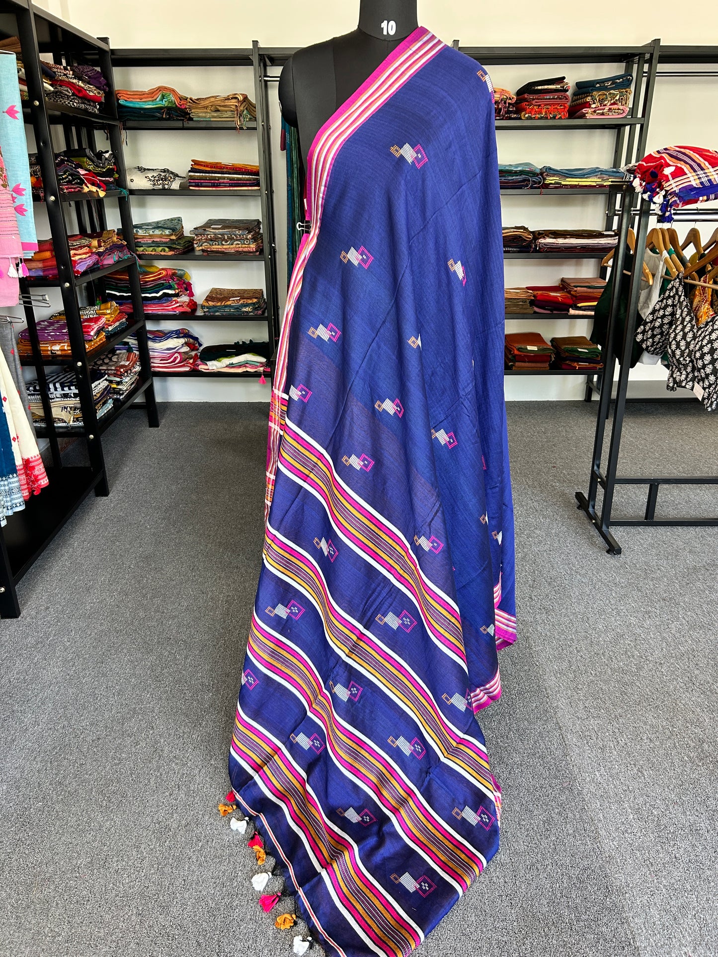 BLUE JAMDANI SAREE