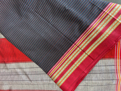 WHITE HANDLOOM ILKAL SAREE