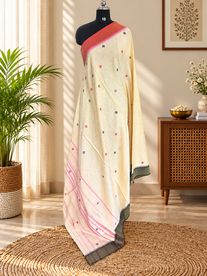YELLOW DHANIAKHALI SAREE
