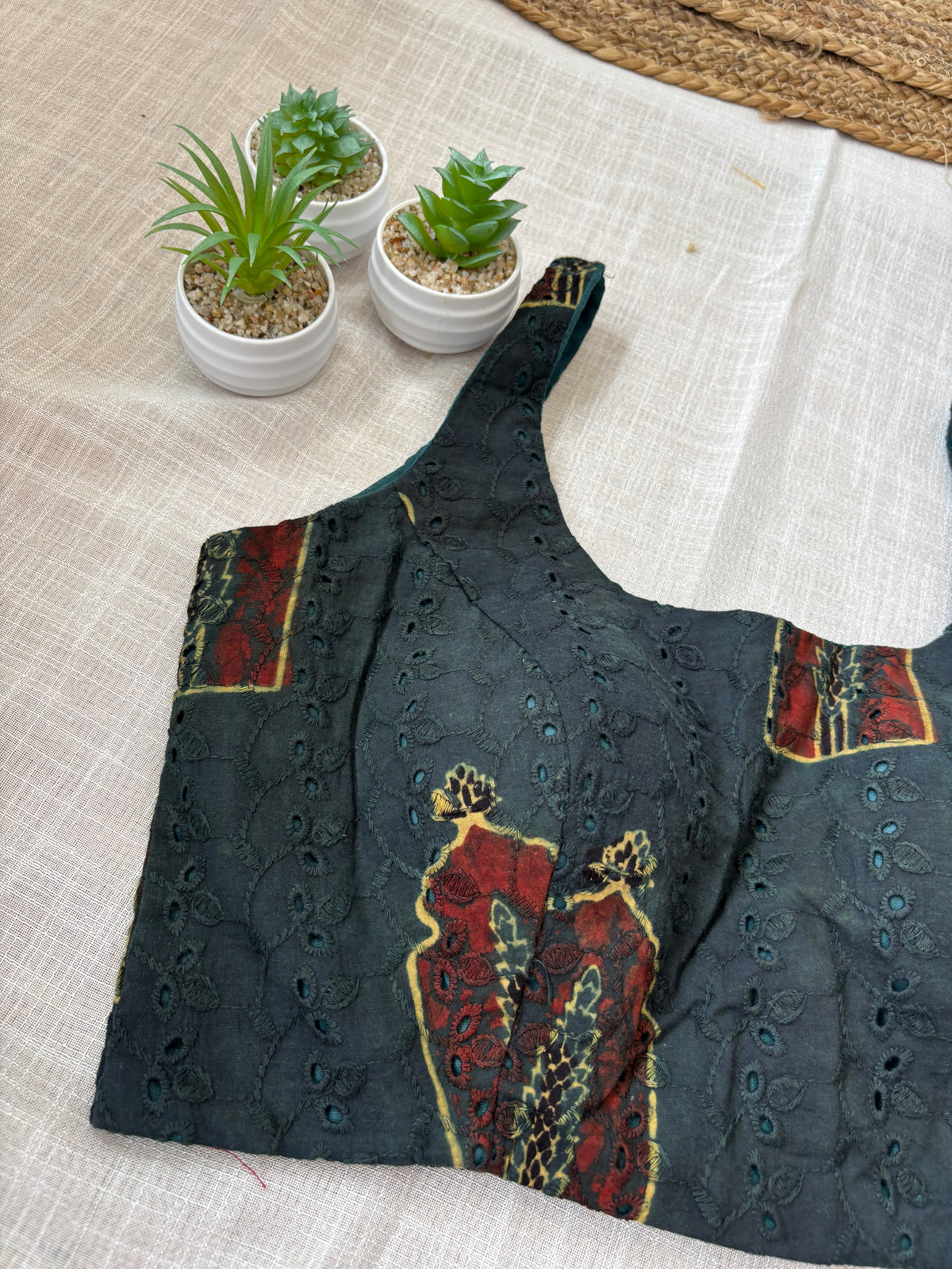 GREEN HAKOBA BLOUSE