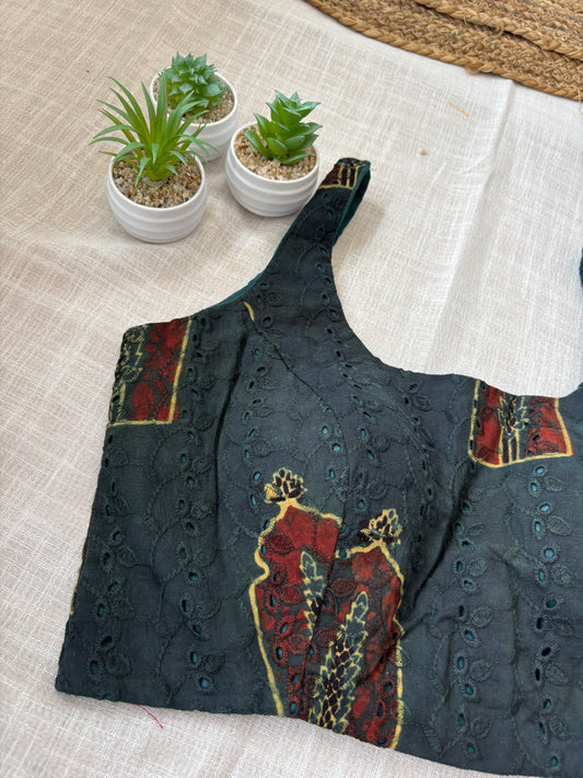 GREEN HAKOBA BLOUSE