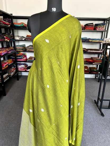 GREEN JAMDANI SAREE