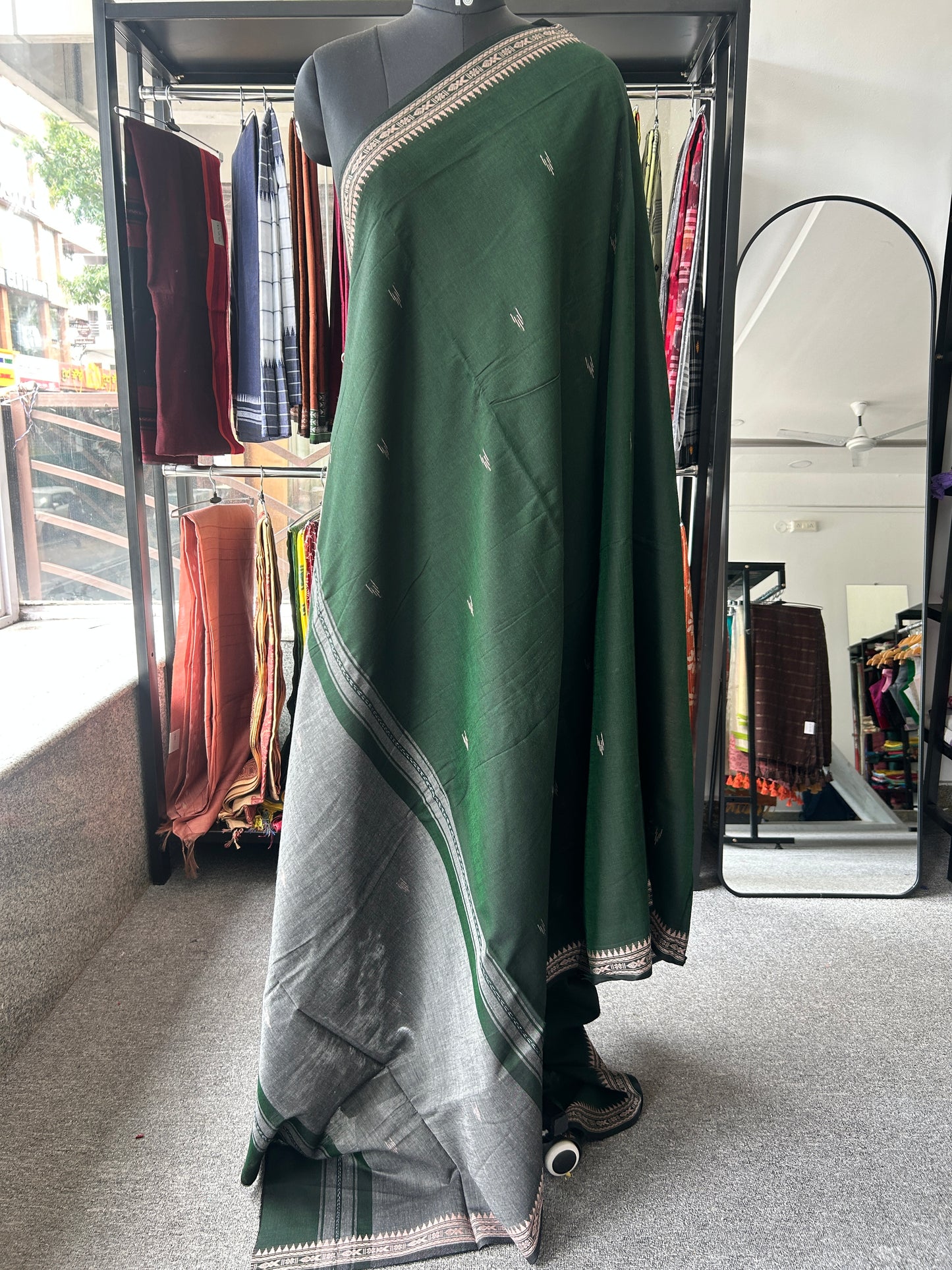 GREEN DHANIAKHALI SAREE