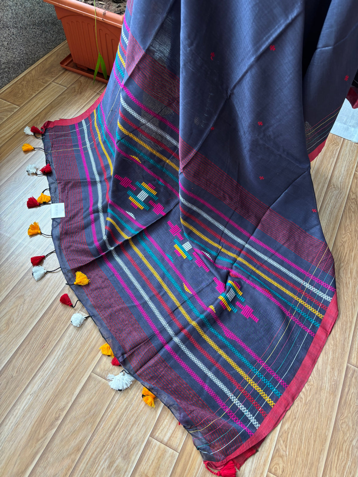 DARK BLUE JAMDANI SAREE