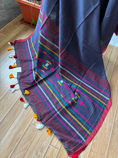 DARK BLUE JAMDANI SAREE