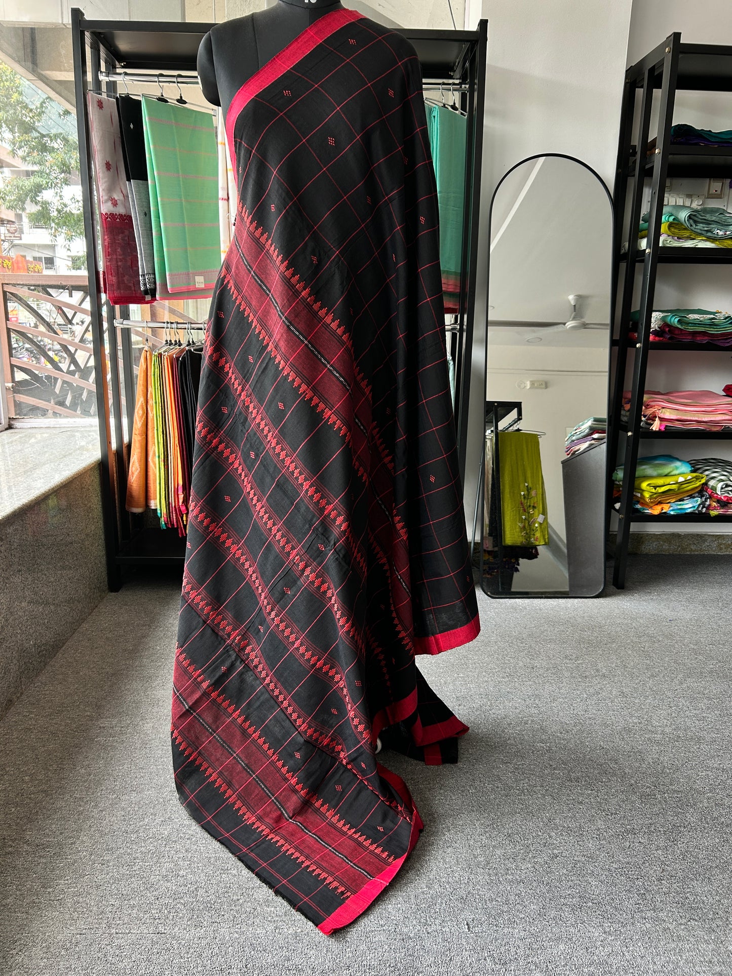 BLACK DHANIAKHALI SAREE