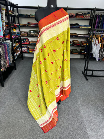 GREEN DHANIAKHALI SAREE