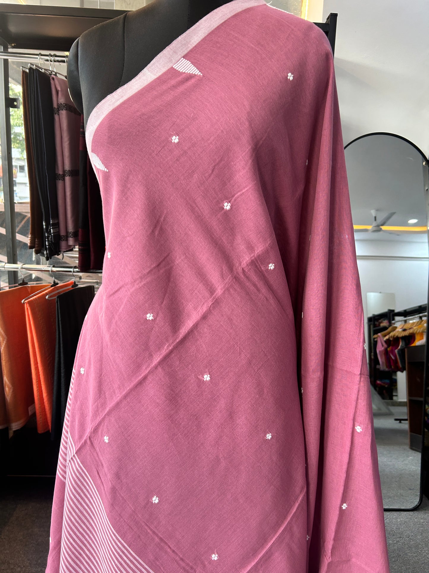 PINK JAMDANI SAREE