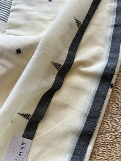 WHITE MUL JAMDANI SAREE