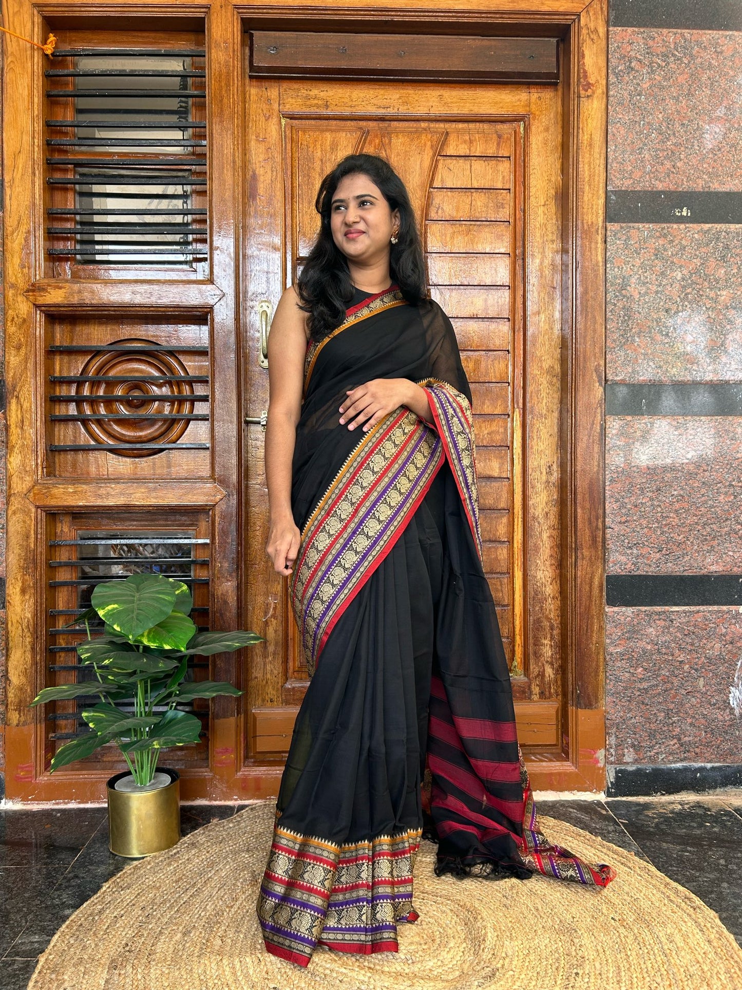 Black Narayanpet saree.