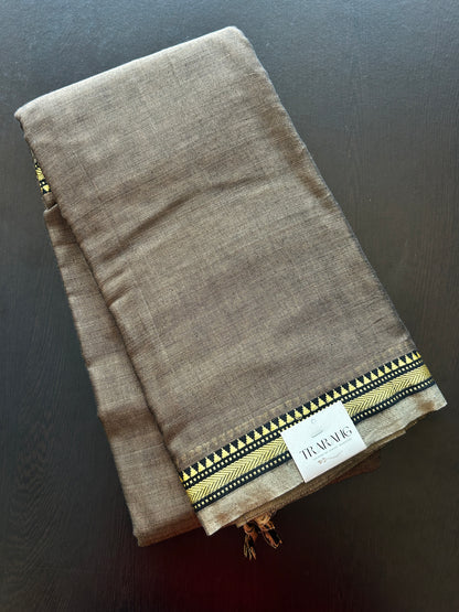 GREY NARAYANPET SAREE