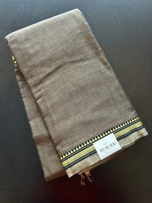 GREY NARAYANPET SAREE