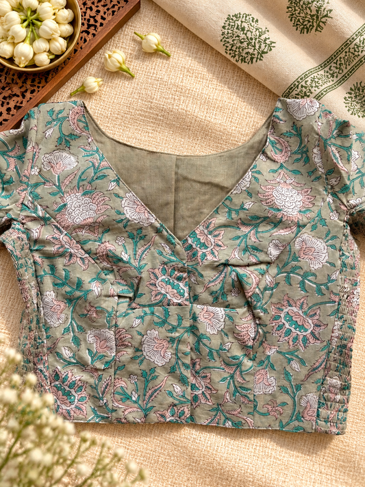 GREY STRECHABLE BLOUSE