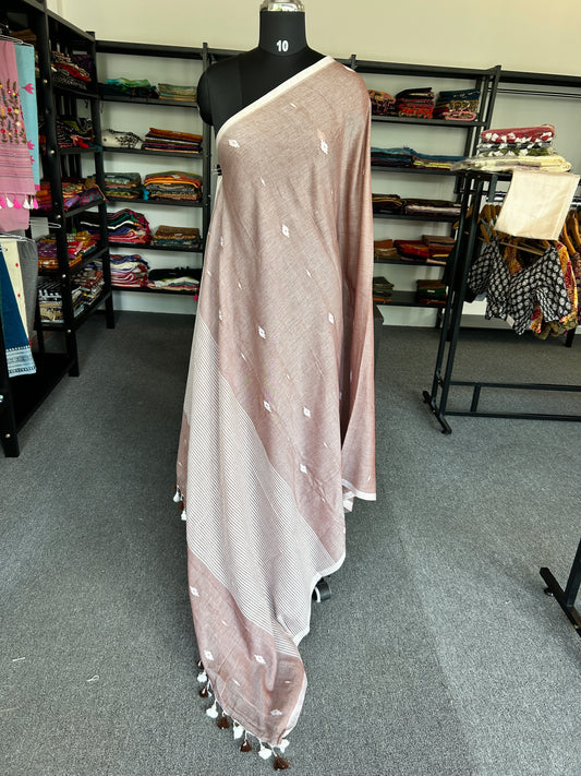 BROWN JAMDANI SAREE