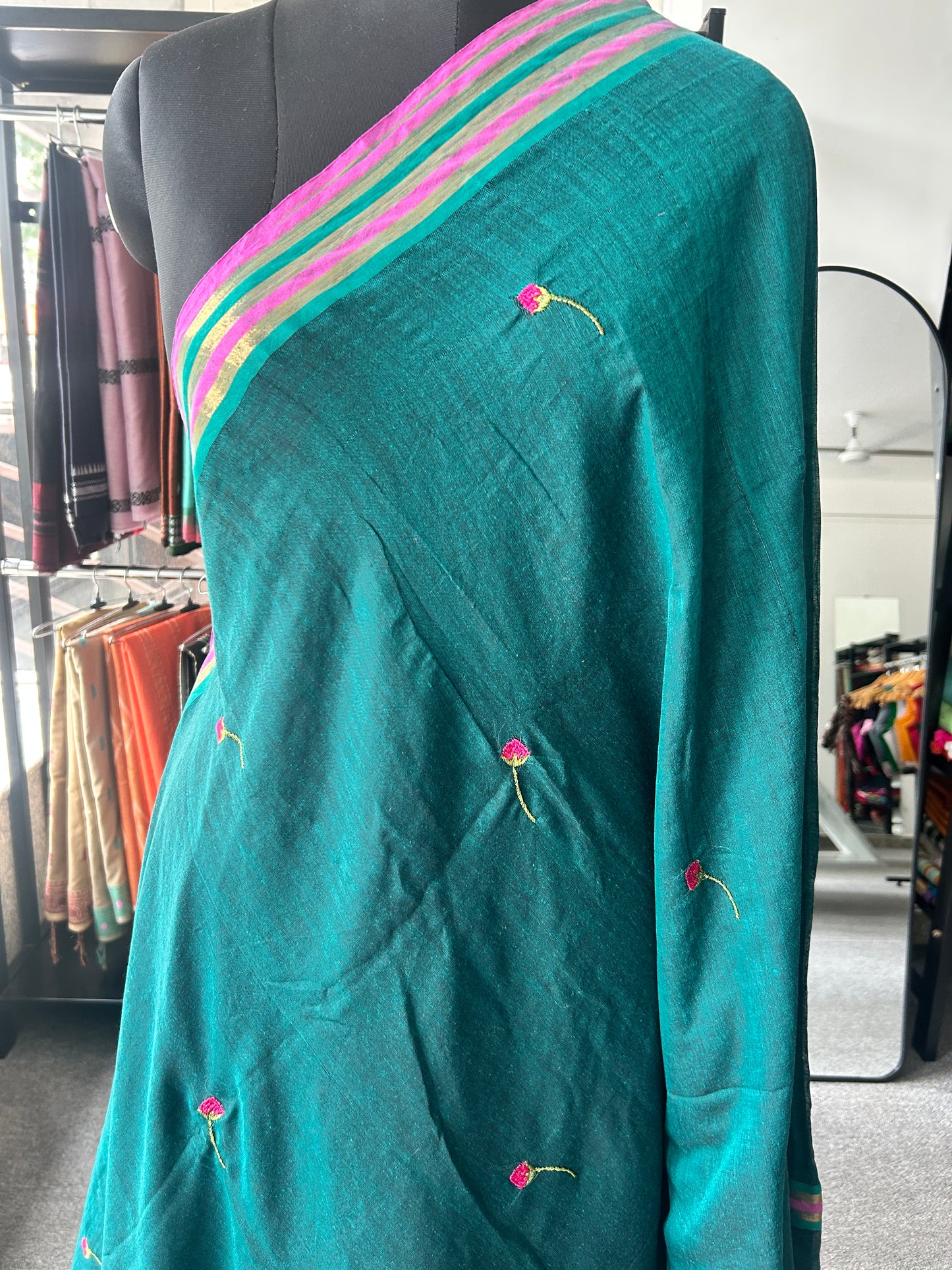 GREEN MUL SAREE