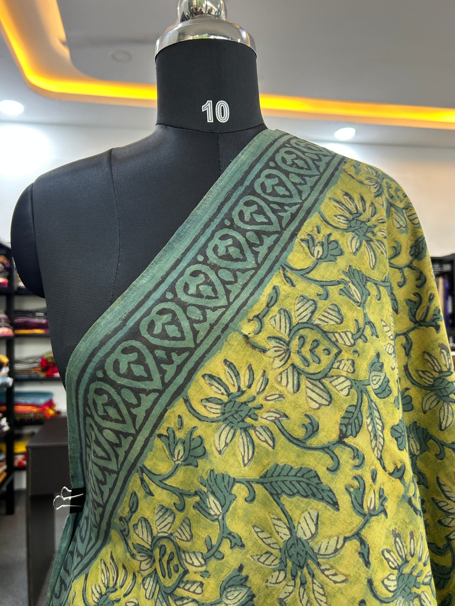 GREEN AJRAKH MUL SAREE