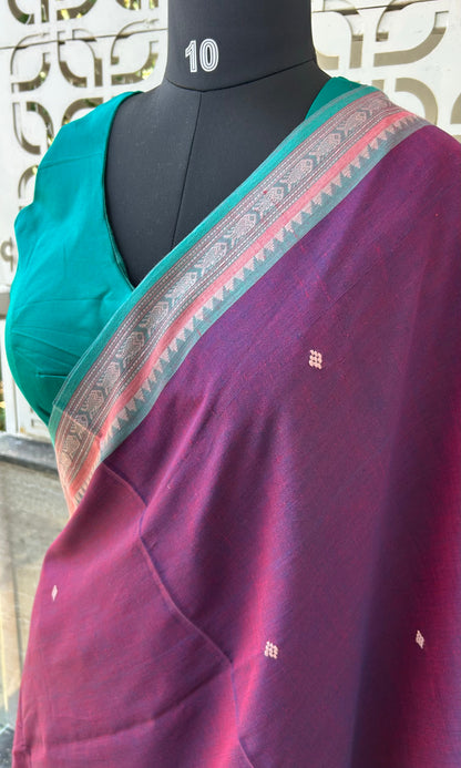 PURPLE DHANIAKHALI SAREE