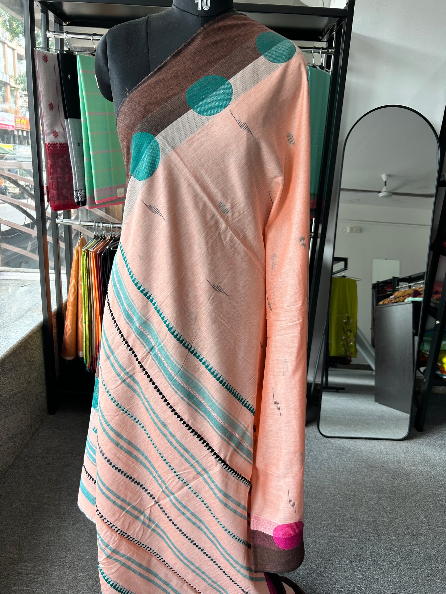 ORANGE DHANIAKHALI SAREE