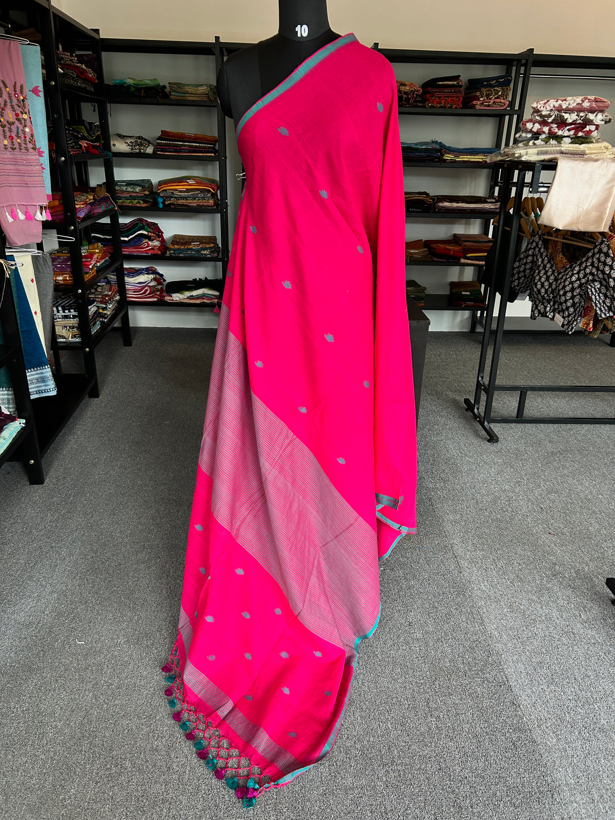 PINK JAMDANI SAREE
